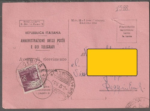 1588 storia postale - 1588,