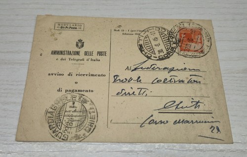 Avviso ricevimento 1946 - di,