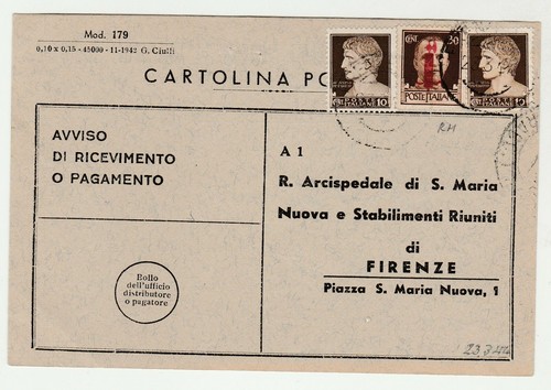Storia postale 1944 regno - postale,