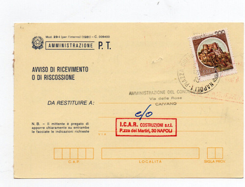 Avviso ricevimento 1992 - ricevimento,