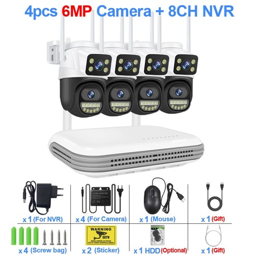 Kit telecamera wifi 6 mp - telecamera,