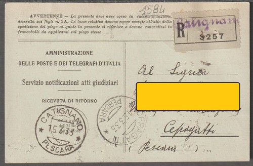 1584 storia postale - 1584,