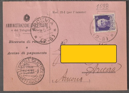 1598 storia postale - storia,