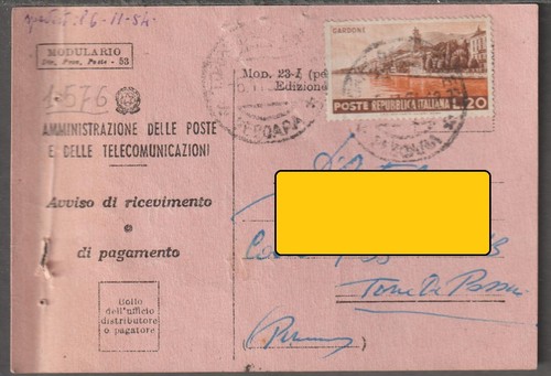 1576 storia postale avviso - ,