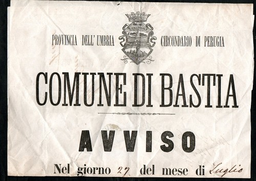Avviso del 1881 comune di - 1881,
