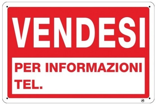 Cartello vendesi targa - cartello, segnale