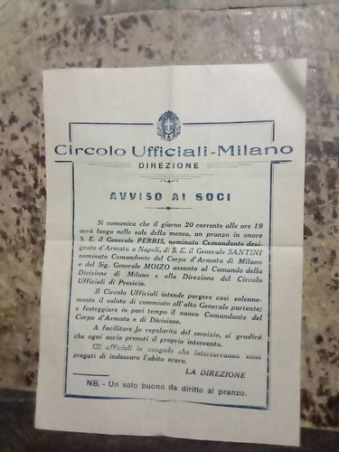 Volantino fascista circolo - fascista,,