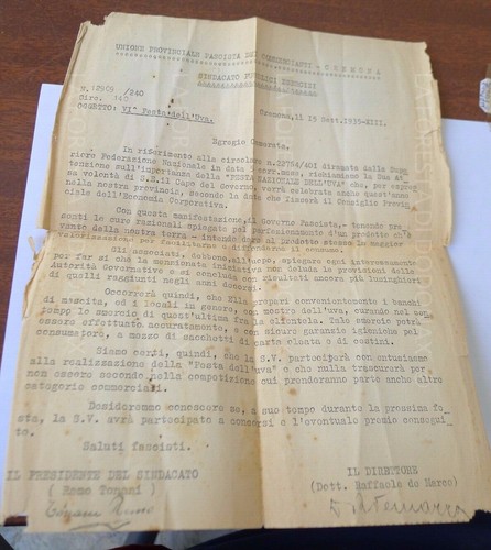 Vecchio documento 1935 - vecchio,