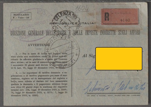 1604 storia postale - ,
