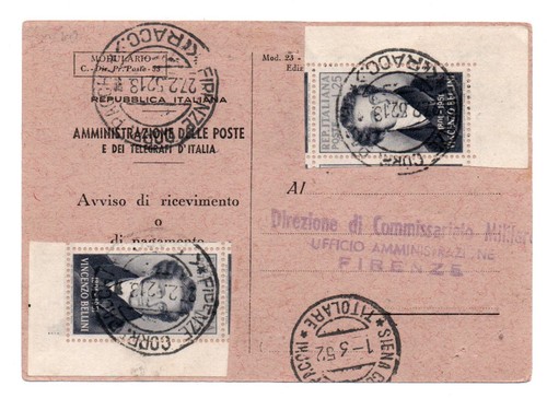 Avviso ricevimento 1952 - avviso,