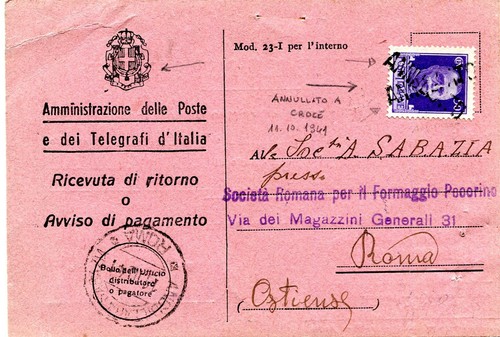 Avviso di ricevimento - avviso,
