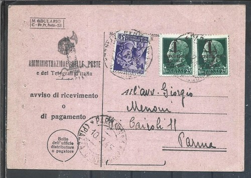 1945 avviso ricevimento - avviso,