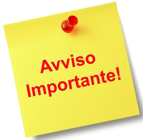 Avviso importante per - avviso,