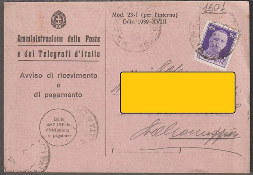 1601 storia postale - ,