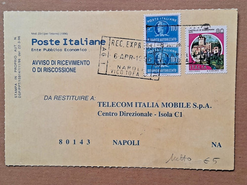 1993 recapito misto - recapito, £