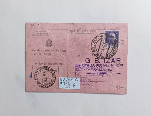 Regno perfin 1942 - perfin, g.b.